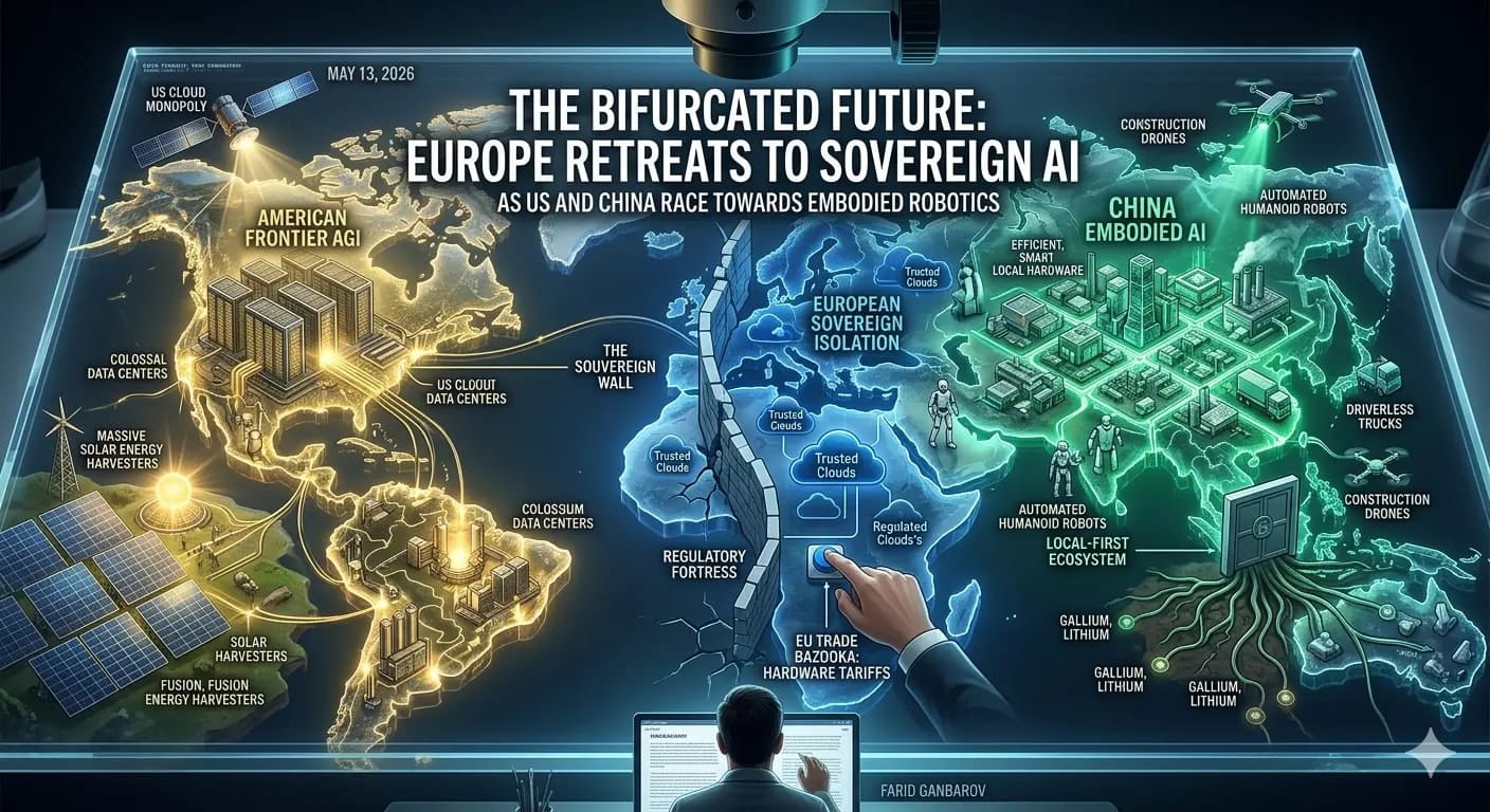 The Bifurcated Future: Europe Retreats to 'Sovereign AI' as US and China Race Towards Embodied Robotics